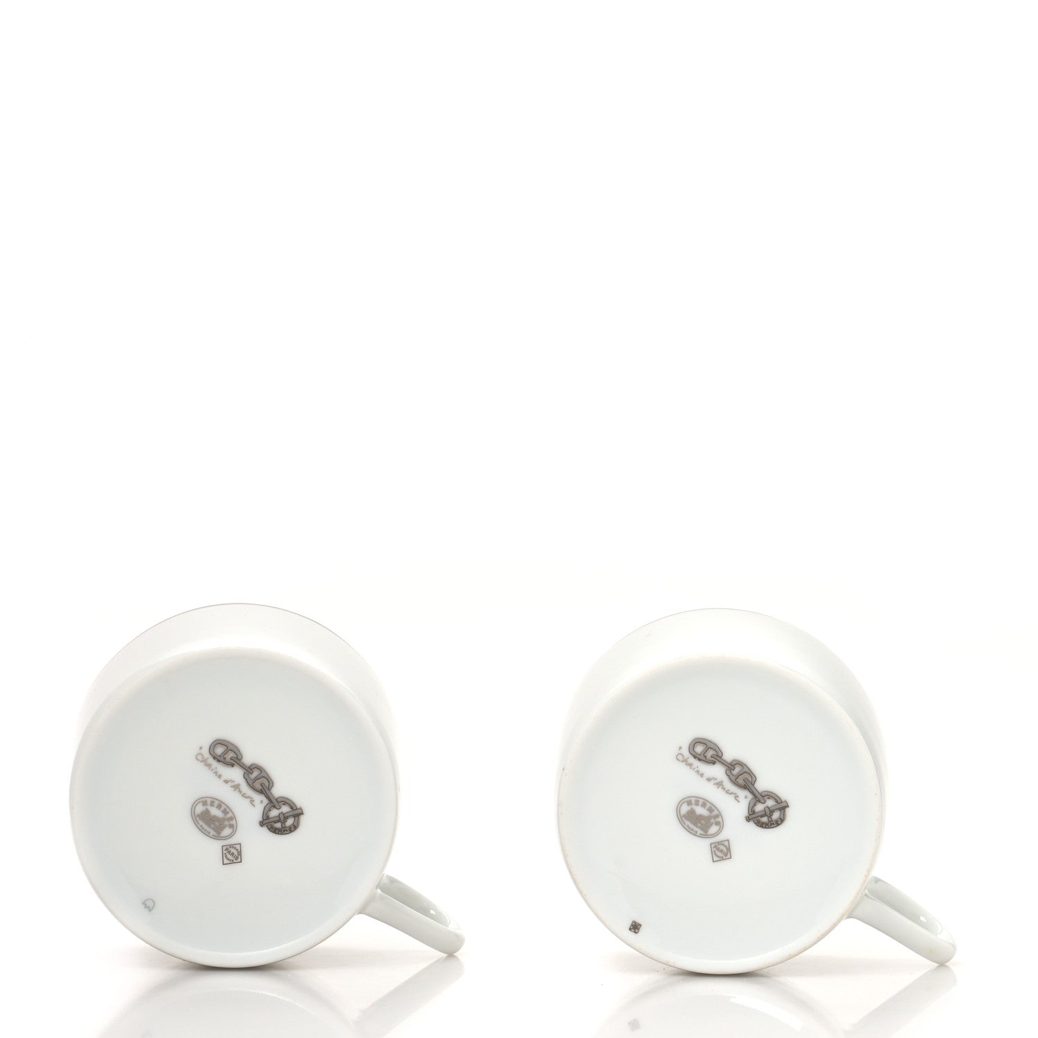 Hermes Porcelain Platinum Chaine d'Ancre Tea Cup and Saucer Set of 2 5 of 14