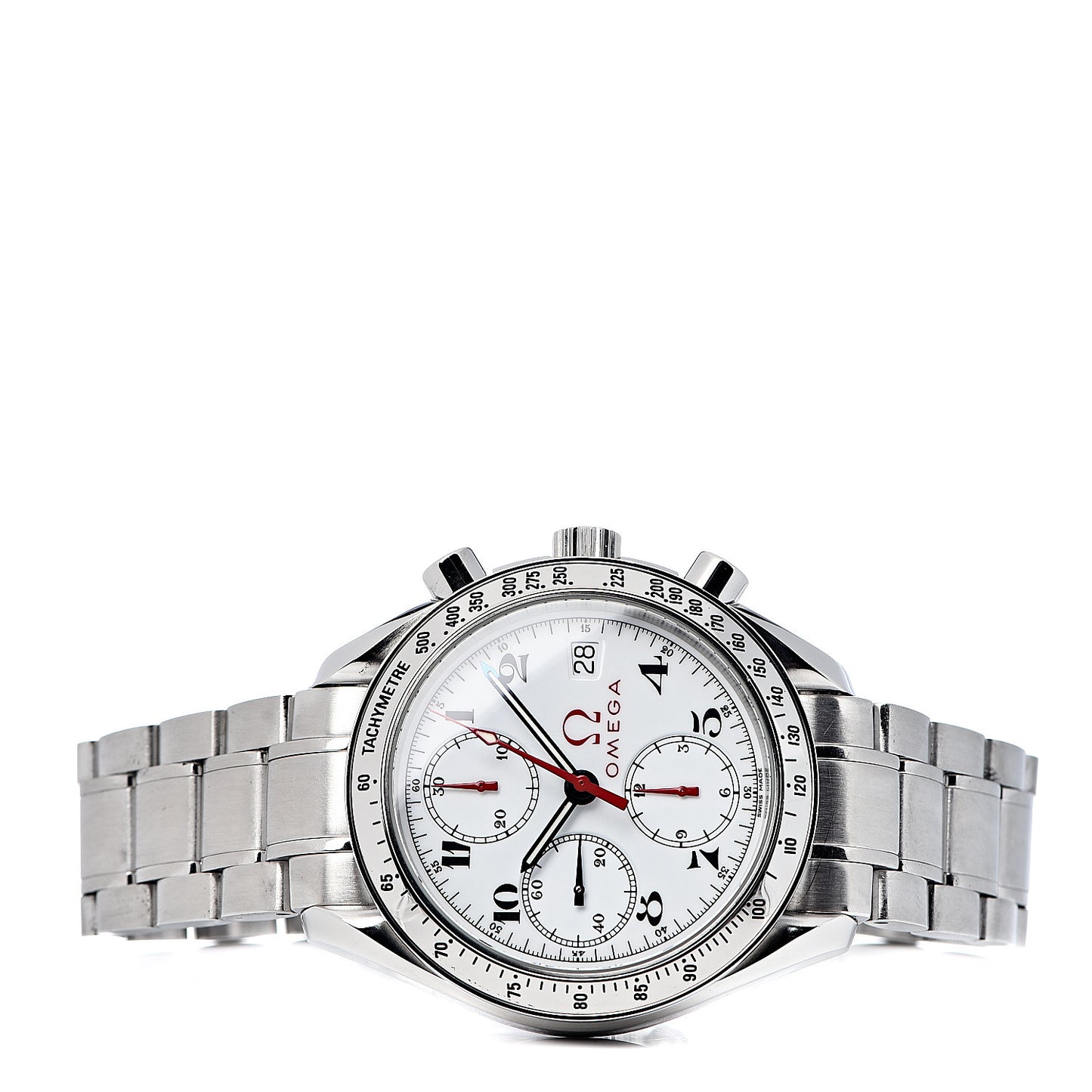 Stainless Steel 39mm Speedmaster Date Olympic Series Automatic Watch White 3513.20.00