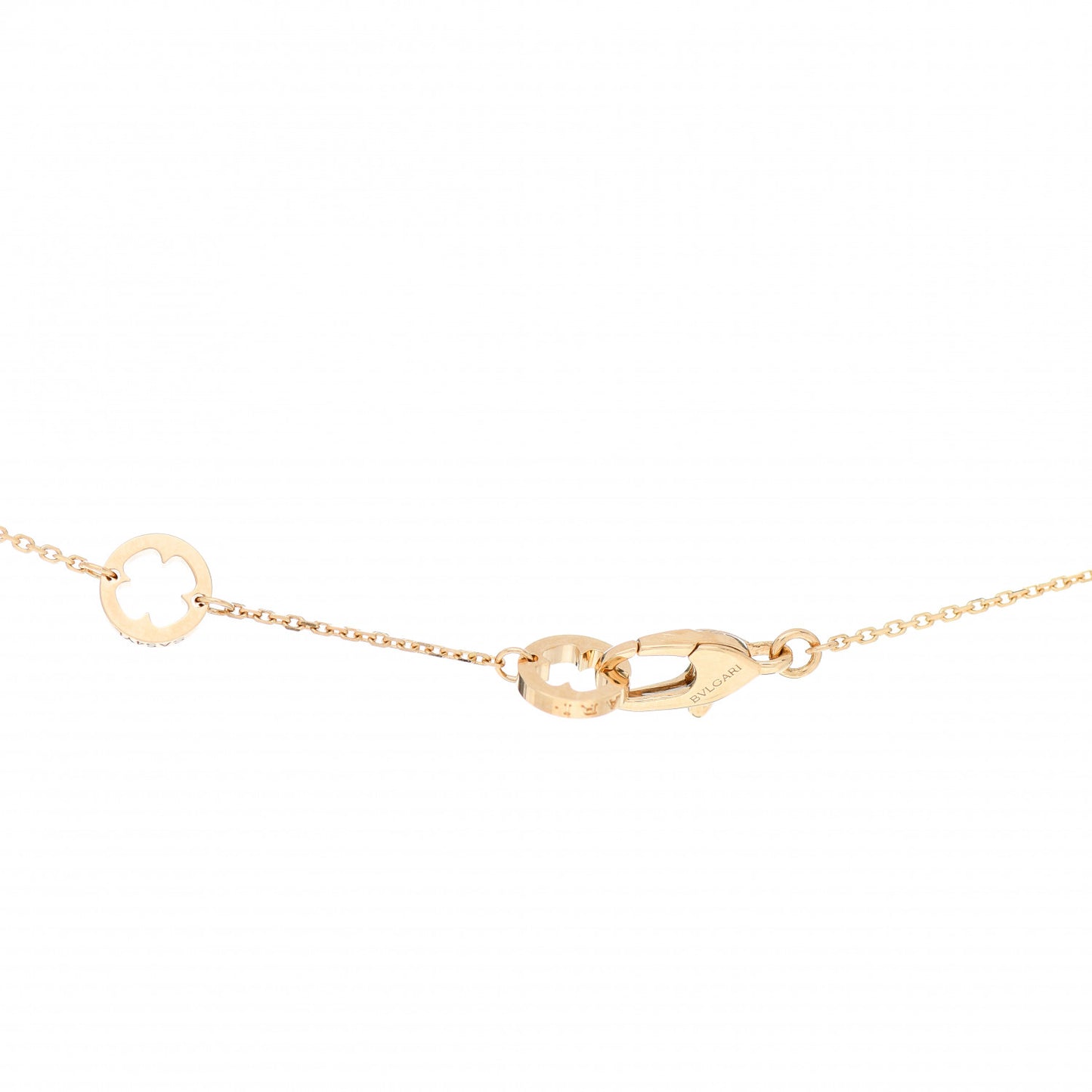 18K Yellow Gold Diamond Fiorever Pendant Necklace