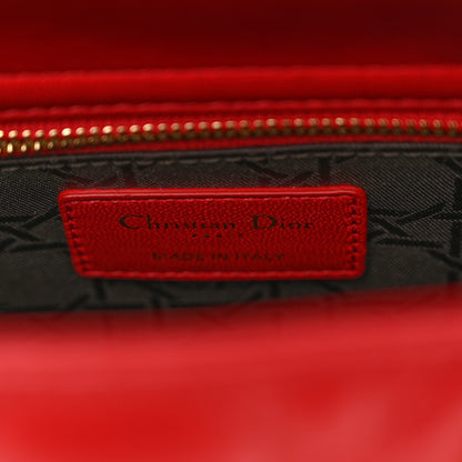 Christian Dior Lambskin Cannage Small Lucky Badges My Lady Dior Red 6 of 11