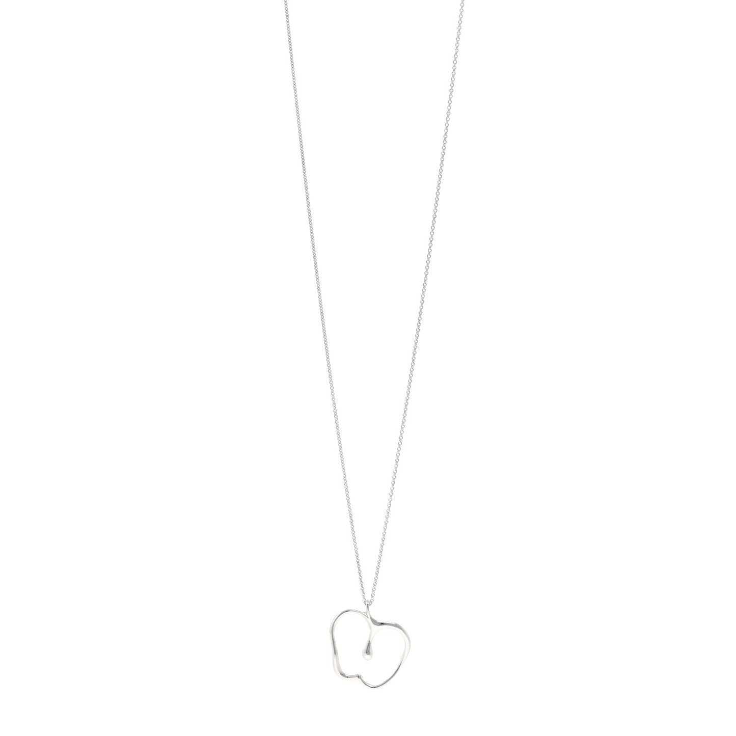 Sterling Silver Large Elsa Peretti Apple Pendant Necklace