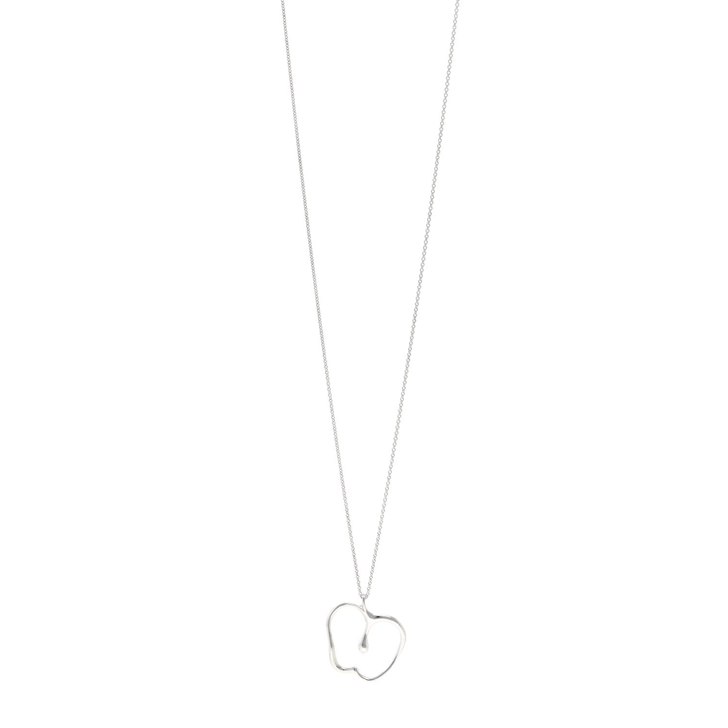Tiffany Sterling Silver Large Elsa Peretti Apple Pendant Necklace 1 of 4