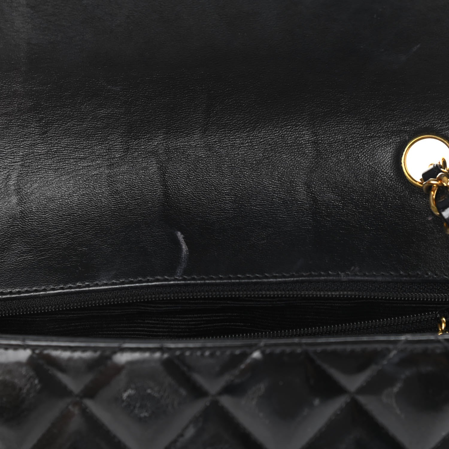 Chanel Patent Quilted Medium Single Flap Bag Black 18 of 22
