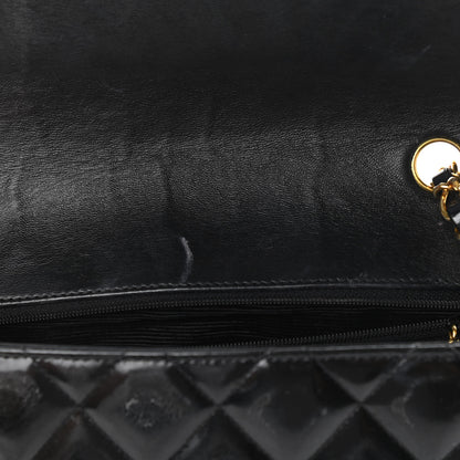 Chanel Patent Quilted Medium Single Flap Bag Black 18 of 22