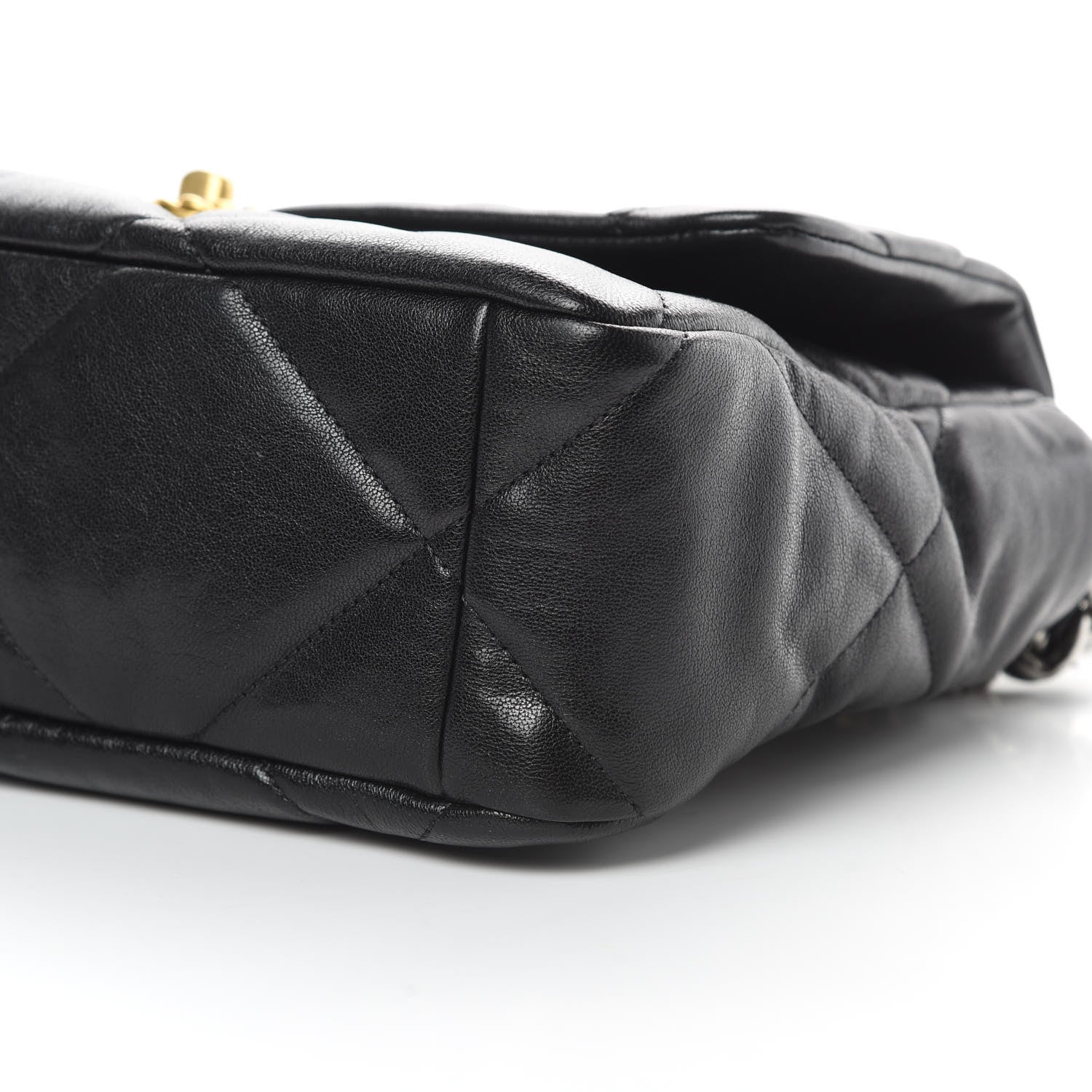 Chanel Lambskin Quilted Large 19 Flap Black 10 of 12