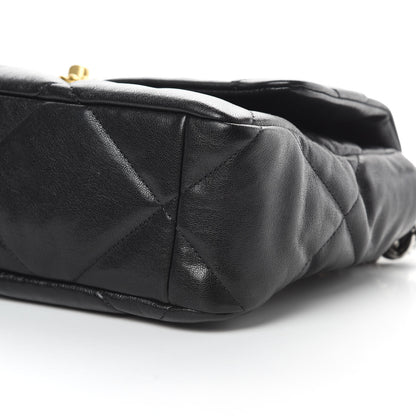 Chanel Lambskin Quilted Large 19 Flap Black 10 of 12