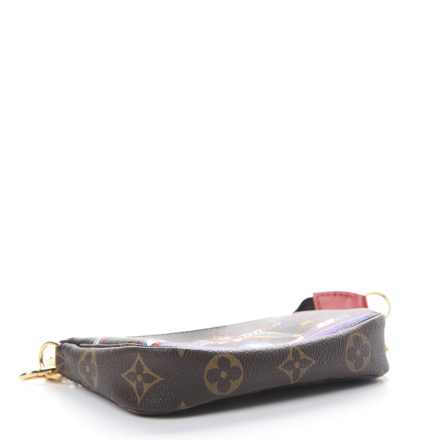 Monogram 2020 Christmas Animation Bumper Cars Mini Pochette Accessories Coquelicot