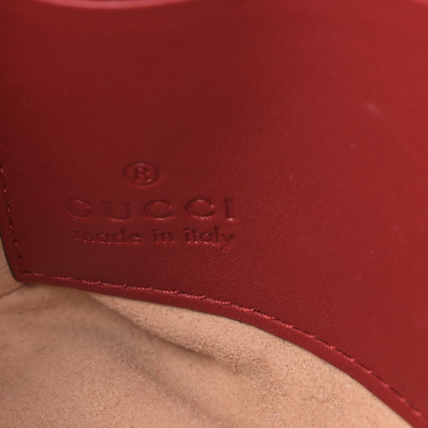 Gucci Calfskin Matelasse Mini GG Marmont Chain Bag Hibiscus Red 6 of 12