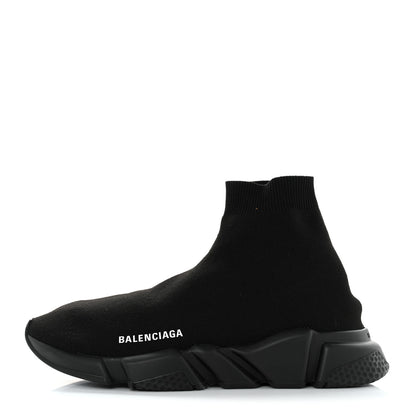 Balenciaga Technical 3D Recycled Knit Mens Speed Sneakers 42 Monocolor Black 1 of 8