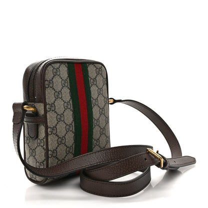 Gucci GG Supreme Monogram Web Mini Ophidia Messenger Brown 3 of 9