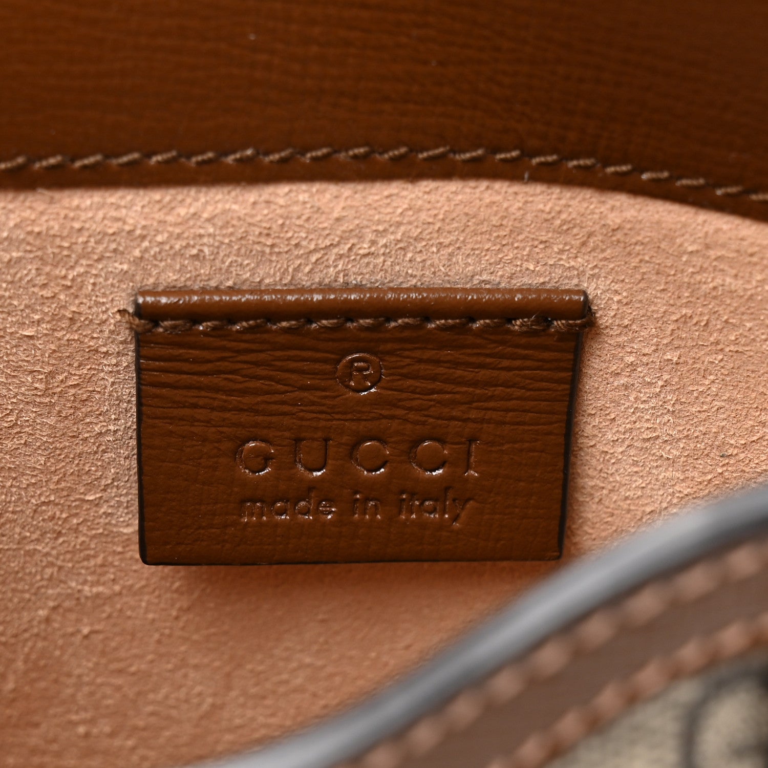 Gucci GG Supreme Monogram Mini Horsebit 1955 Crossbody Bag Beige Brown Sugar 6 of 11