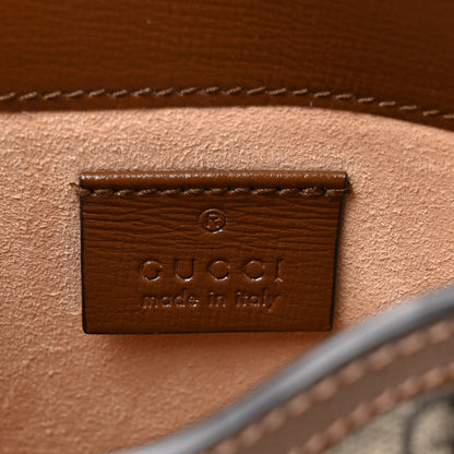 Gucci GG Supreme Monogram Mini Horsebit 1955 Crossbody Bag Beige Brown Sugar 6 of 11