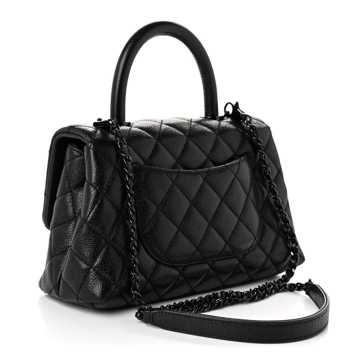 Chanel Caviar Quilted Mini Coco Handle Flap So Black 3 of 10