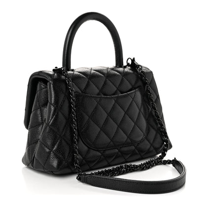 Chanel Caviar Quilted Mini Coco Handle Flap So Black 3 of 10