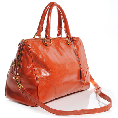 Prada Vitello Shine Tote Papaya 3 of 9