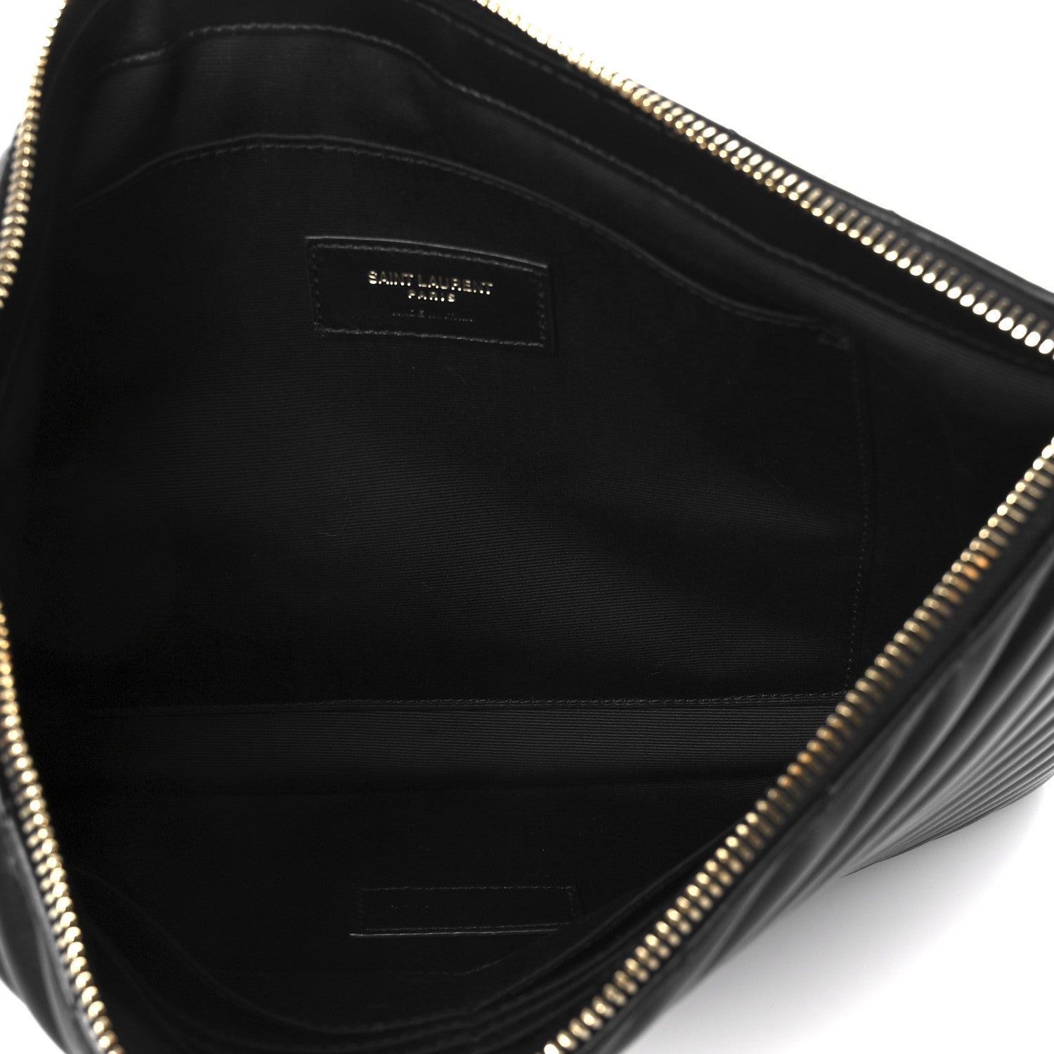 Saint Laurent Calfskin Matelasse Monogram Cassandre Tablet Pouch Black 5 of 8