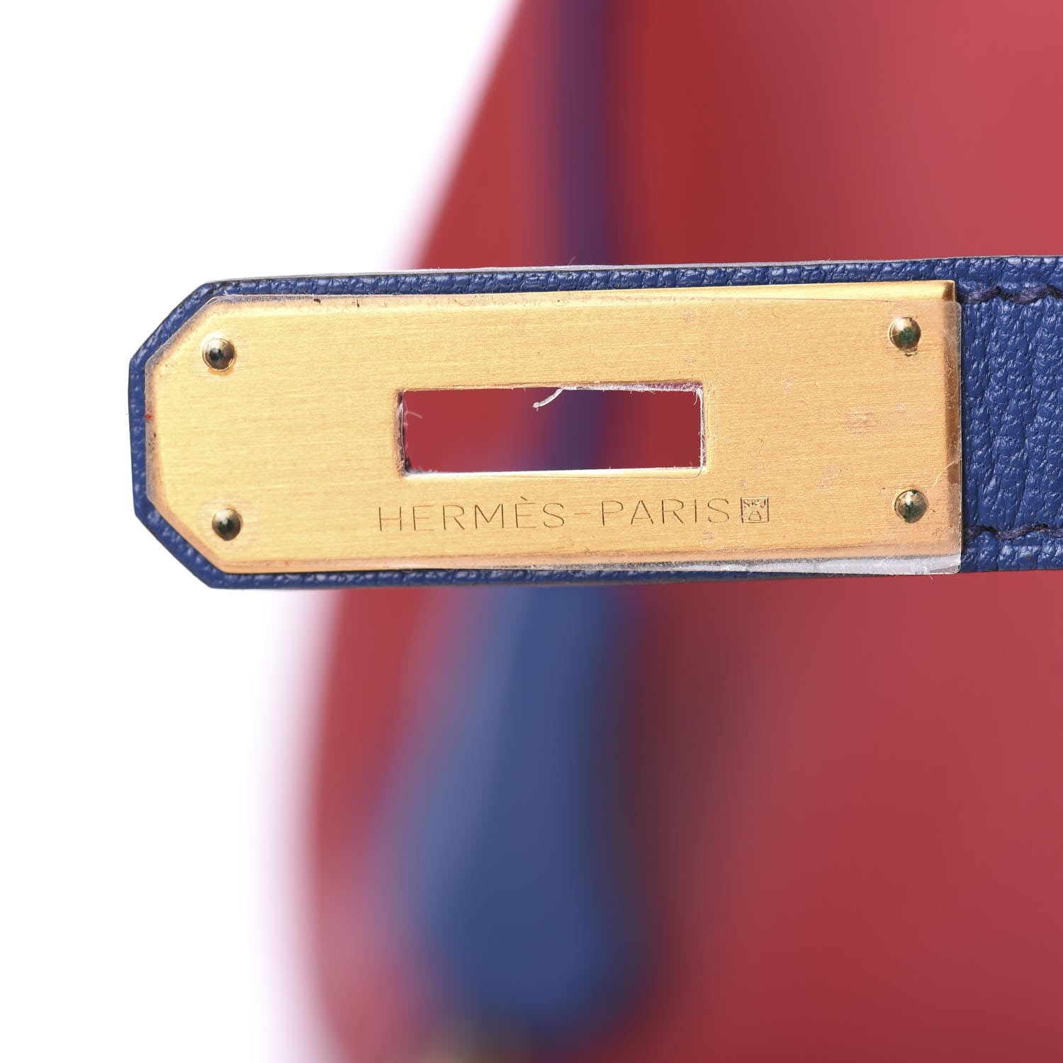 Hermes Chevre Mysore Horseshoe Birkin 30 Rouge Casaque Bleu Brighton 16 of 41