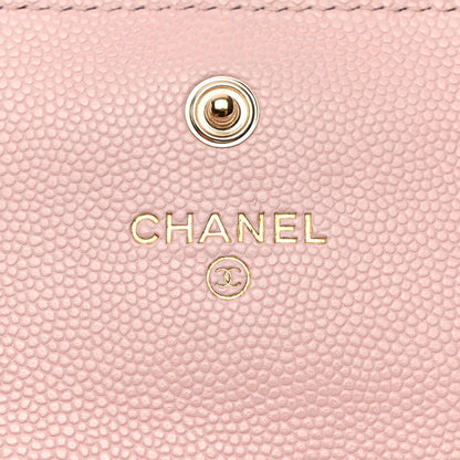 Chanel Caviar Quilted Crystal CC Large Gusset Flap Wallet Pink 6 of 9