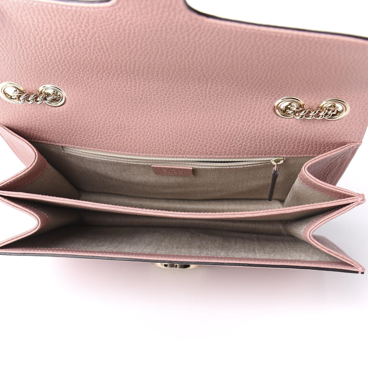 Gucci Dollar Calfskin Interlocking G Shoulder Bag Soft Pink 5 of 10