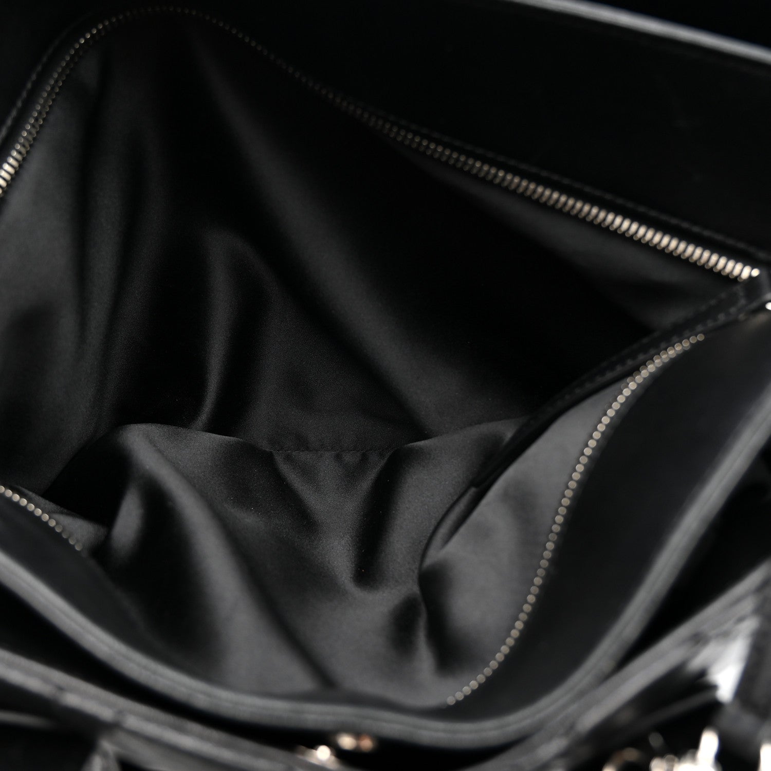 Chanel Lambskin Quilted Easy Carry Shopping Tote Black 8 of 17