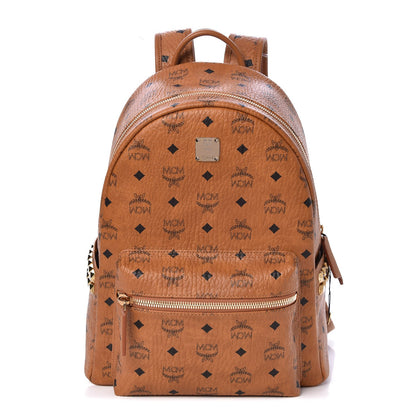 MCM Visetos Medium Side Studs Stark Backpack Cognac 1 of 11