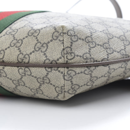 Gucci GG Supreme Monogram Web Small Ophidia Half Moon Hobo Brown 9 of 11