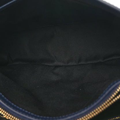 Burberry Derby Calfskin Vintage Check Medium Banner Tote Regency Blue 5 of 10