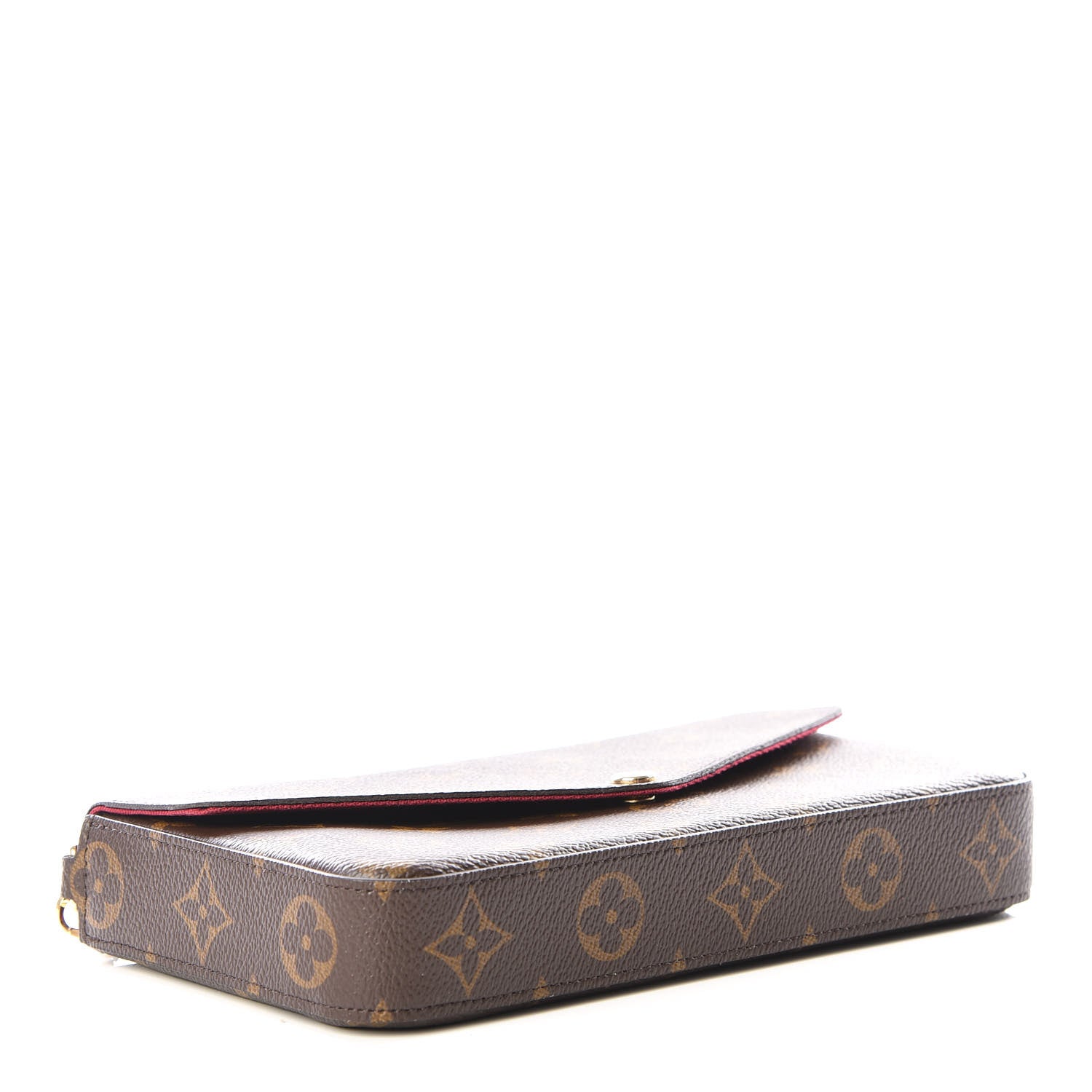 Louis Vuitton Monogram Pochette Felicie Chain Wallet Fuchsia 3 of 9