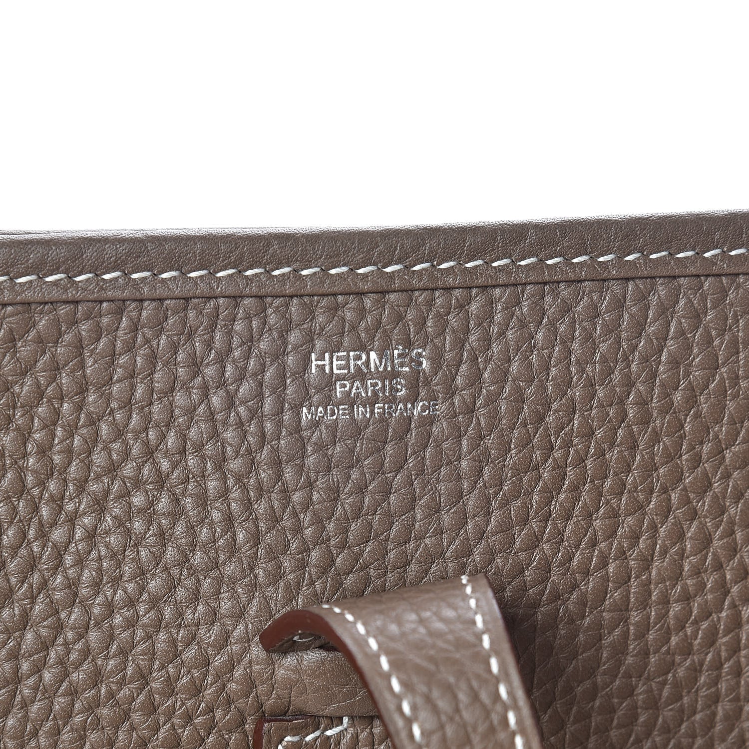 Hermes Taurillon Clemence Evelyne III PM Etoupe 8 of 12