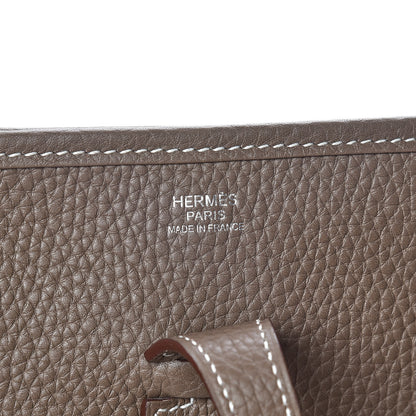Hermes Taurillon Clemence Evelyne III PM Etoupe 8 of 12
