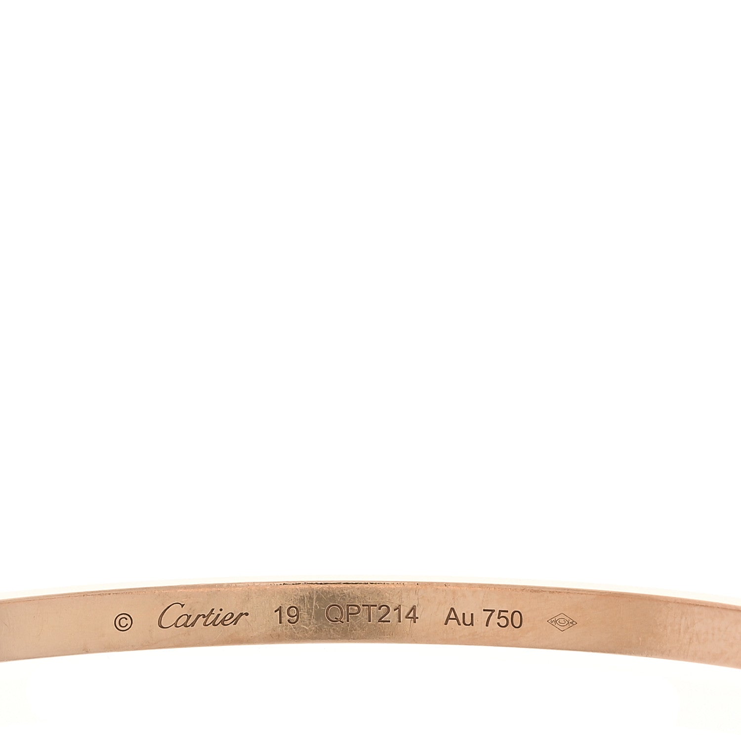 Cartier 18K Pink Gold 6 Diamond Small LOVE Bracelet 19 8 of 9