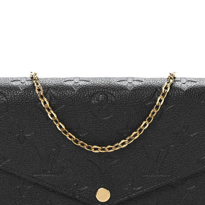 Louis Vuitton Empreinte Pochette Felicie Chain Wallet Black 8 of 11