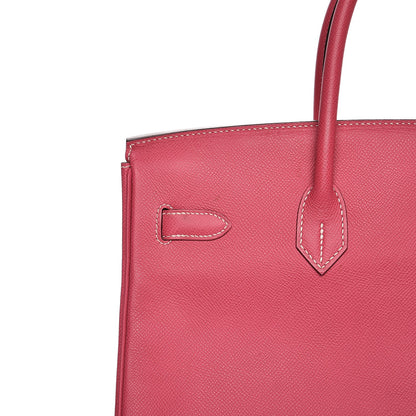 Hermes Epsom Candy Birkin 35 Rose Tyrien Rubis 27 of 41