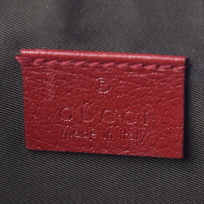 Gucci GG Supreme Monogram Tian Large Zip Pouch Beige Multicolor Red 6 of 10