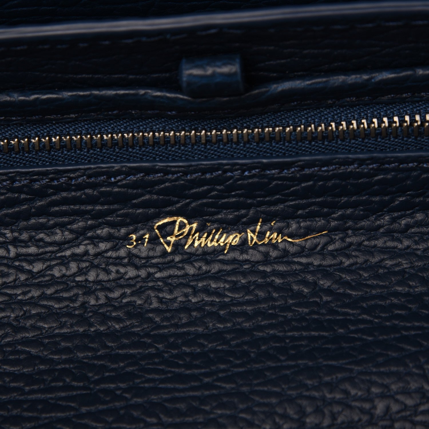 3.1 Phillip Lim 3.1 Textured Calfskin Medium Pashli Satchel Lapis 6 of 8