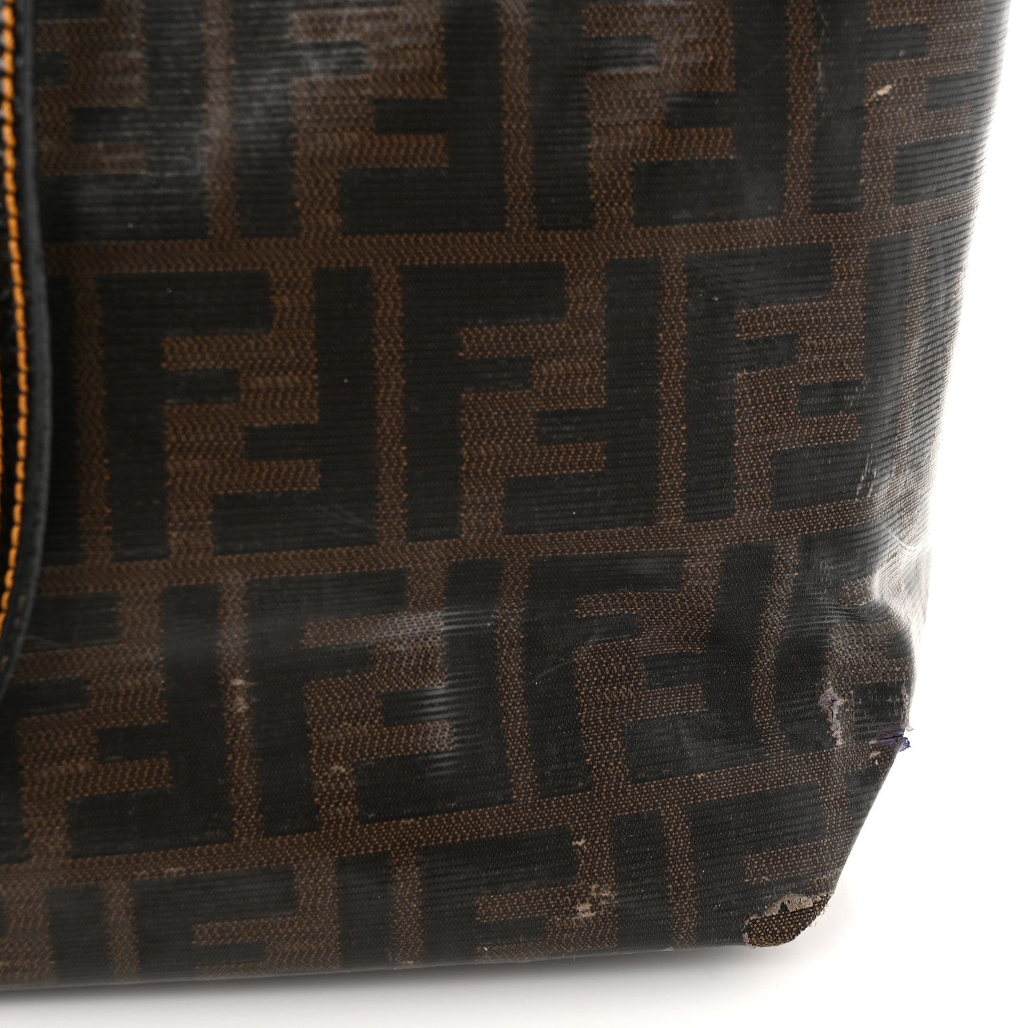 Fendi Zucca Spalmati Matrioska Small Roll Tote Tobacco Black 13 of 18