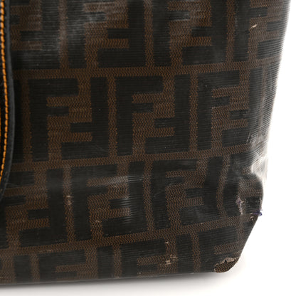 Fendi Zucca Spalmati Matrioska Small Roll Tote Tobacco Black 13 of 18