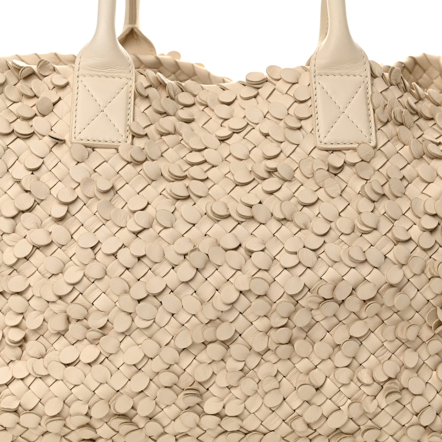 Nappa Intrecciato Medium Paillettes Cabat Cream