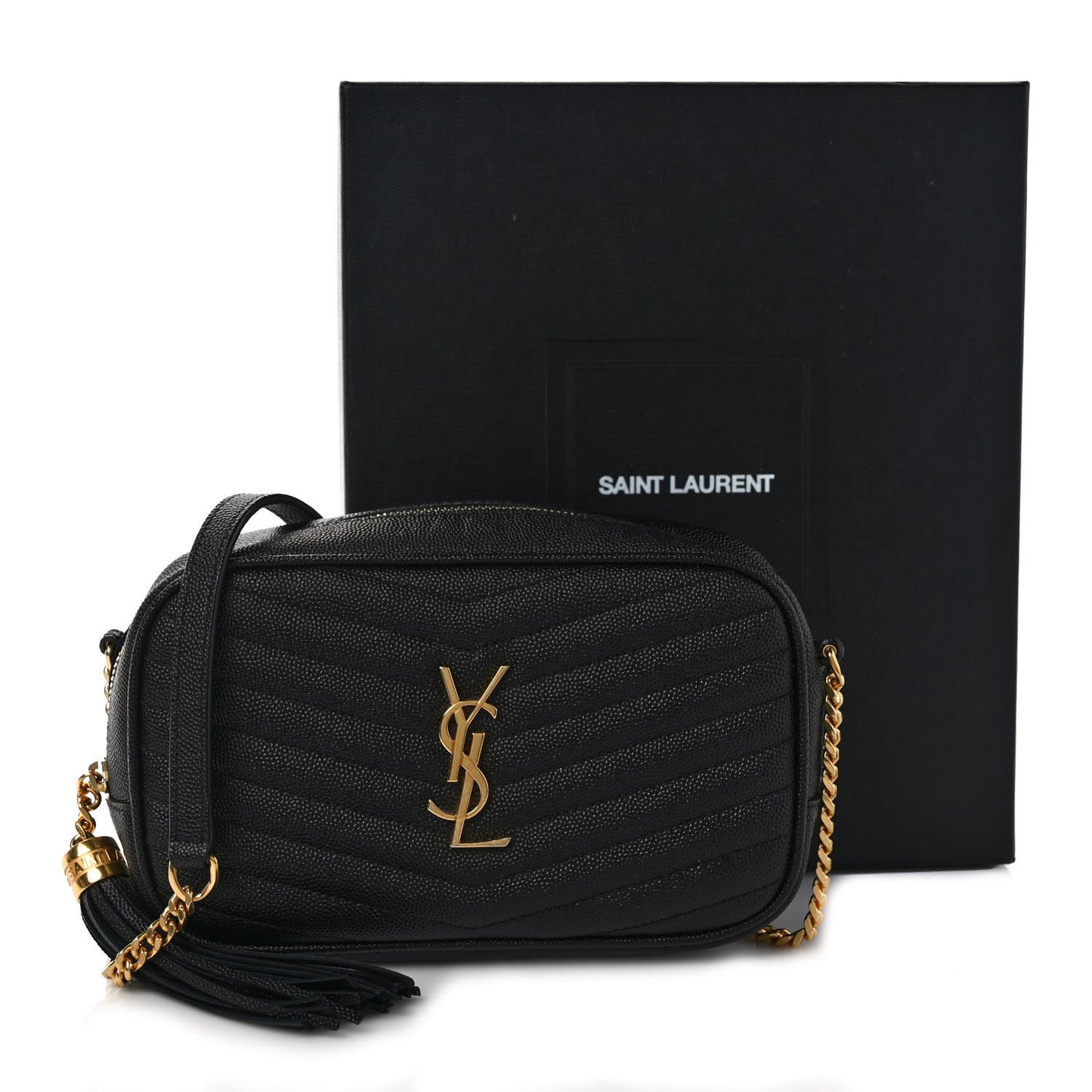 Grain De Poudre Matelasse Monogram Mini Lou Camera Bag Black