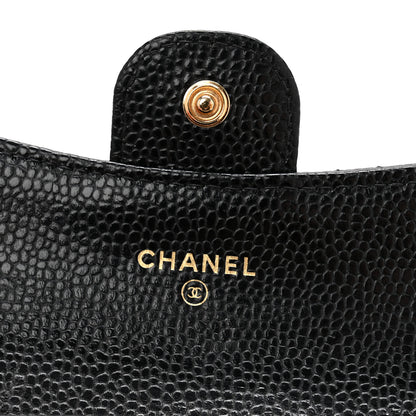 Chanel Caviar Quilted Flap Card Holder Wallet Black 6 of 12