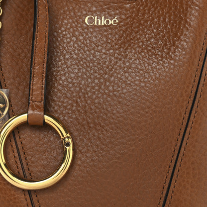 Chloe Grained Calfskin Small Spin Tote Clay Brown 8 of 11