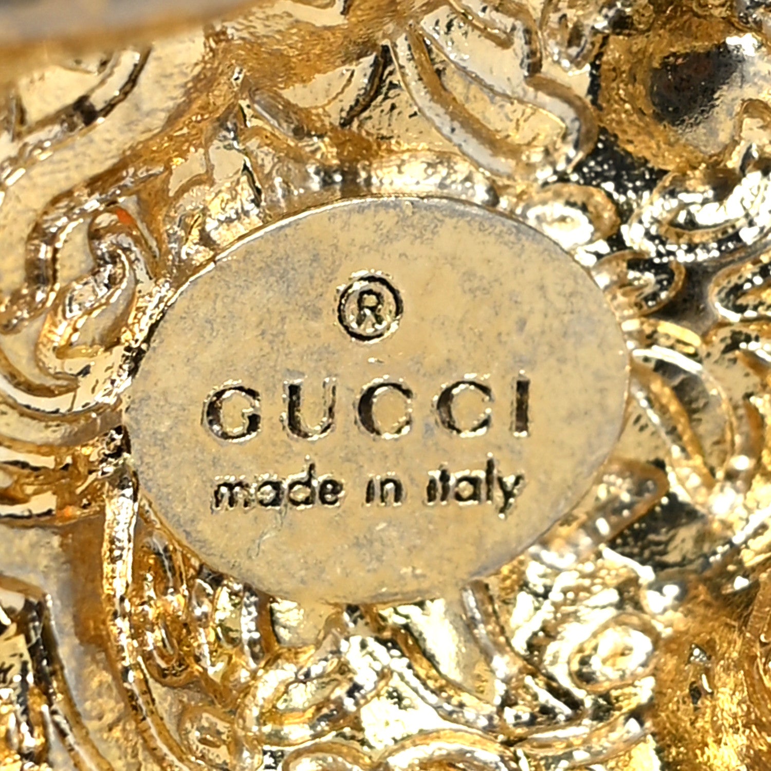 Gucci Metal Enamel Roaring Tiger Pendant Necklace Gold 5 of 5