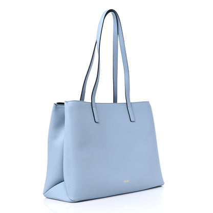 Versace Grained Calfskin Virtus V Tote Light Blue 3 of 8