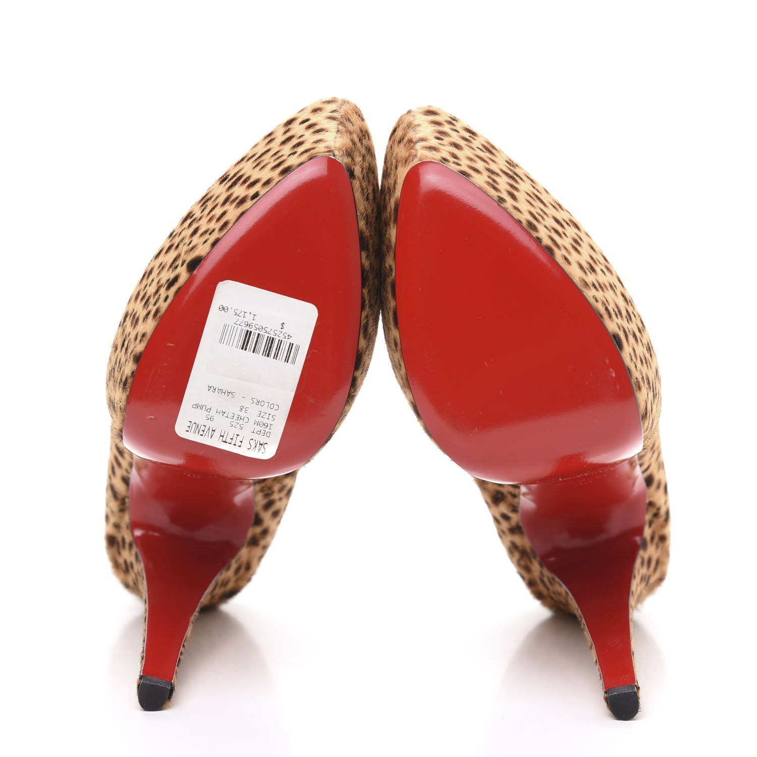 Christian Louboutin Calf Hair Cheetah Print Daffodile 160 Pumps 38 Sahara 5 of 8