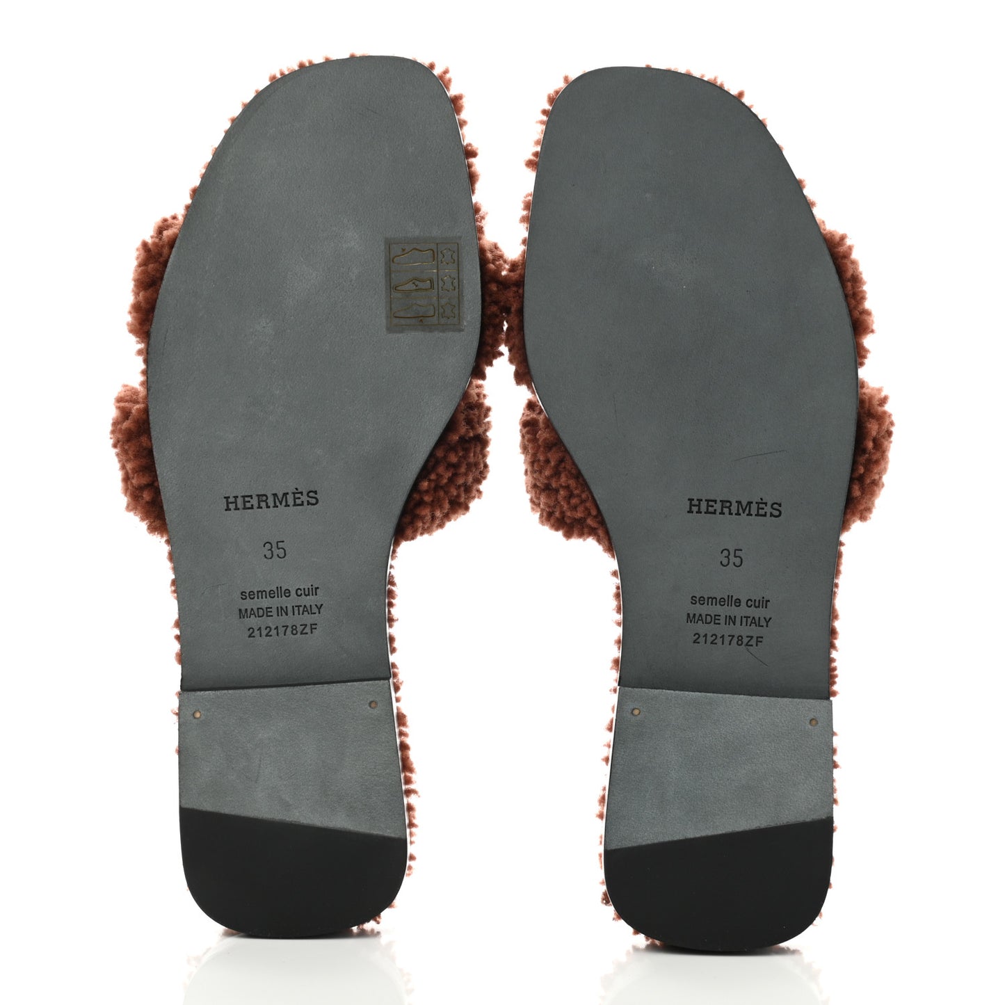Woolskin Oran Sandals 35 Cognac