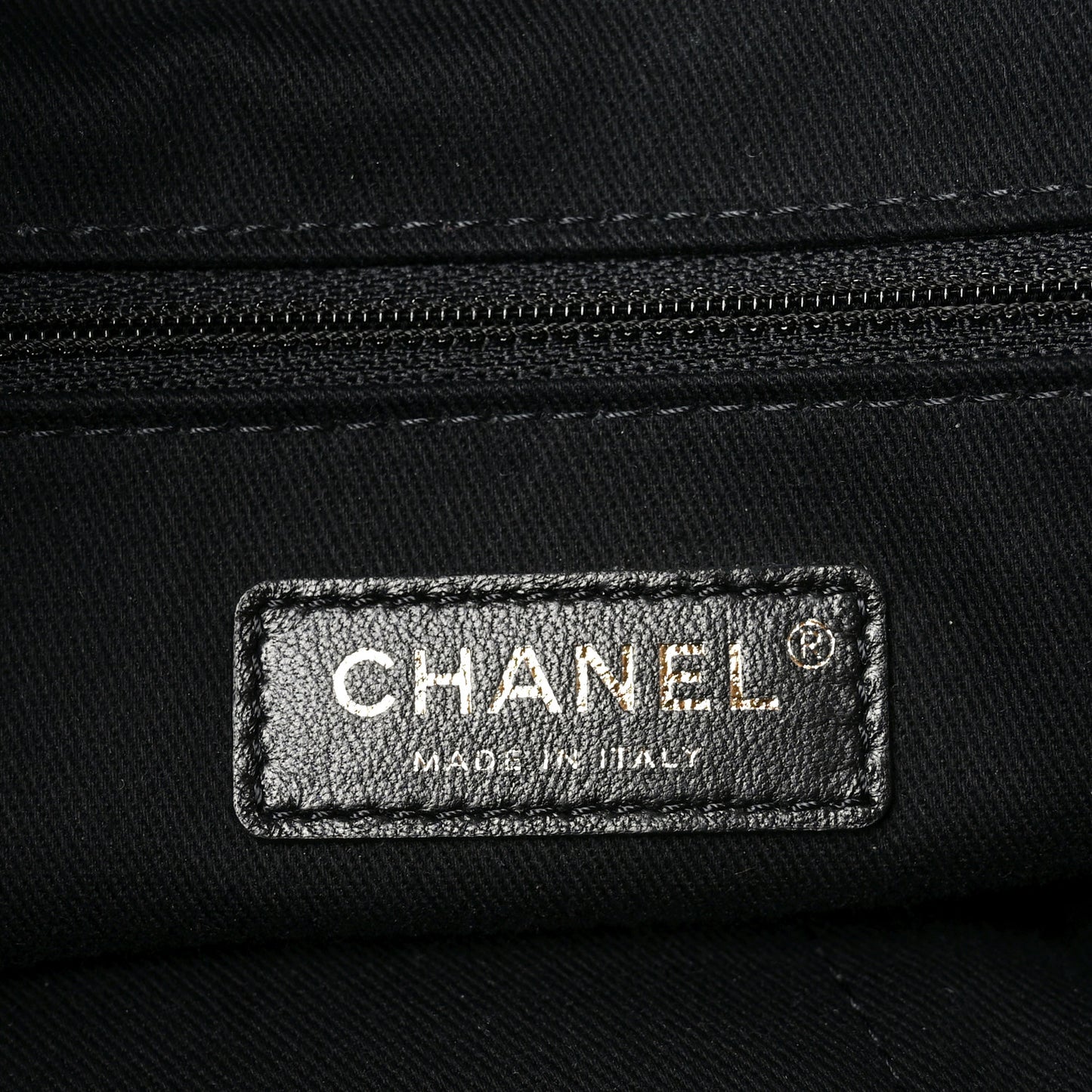 Mixed Fibers Calfskin Medium Deauville Tote Black