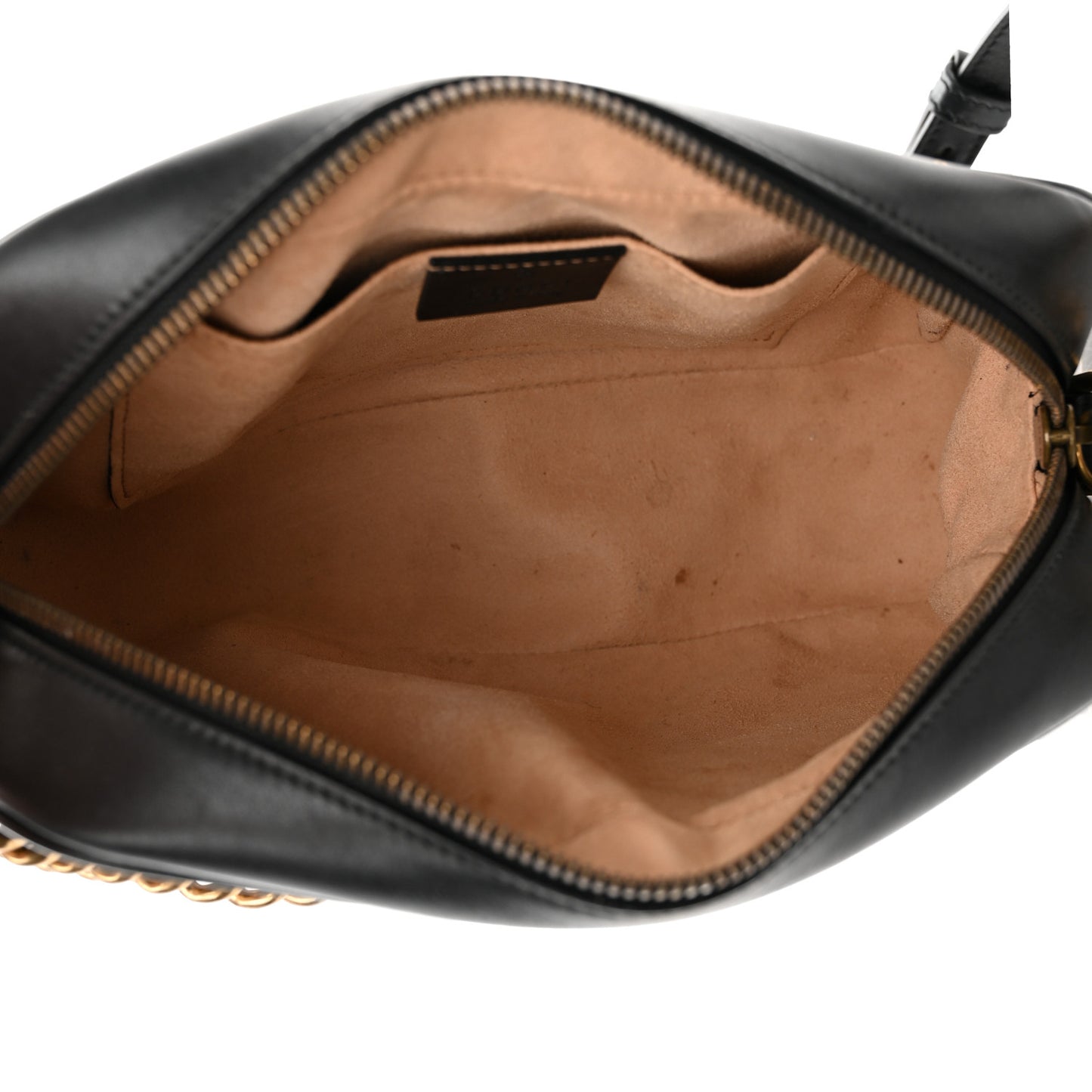Calfskin Matelasse Small GG Marmont Chain Shoulder Bag Black