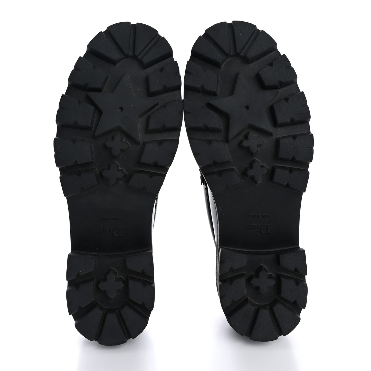 Brushed Calfskin Boy Platform Loafers 36 Black