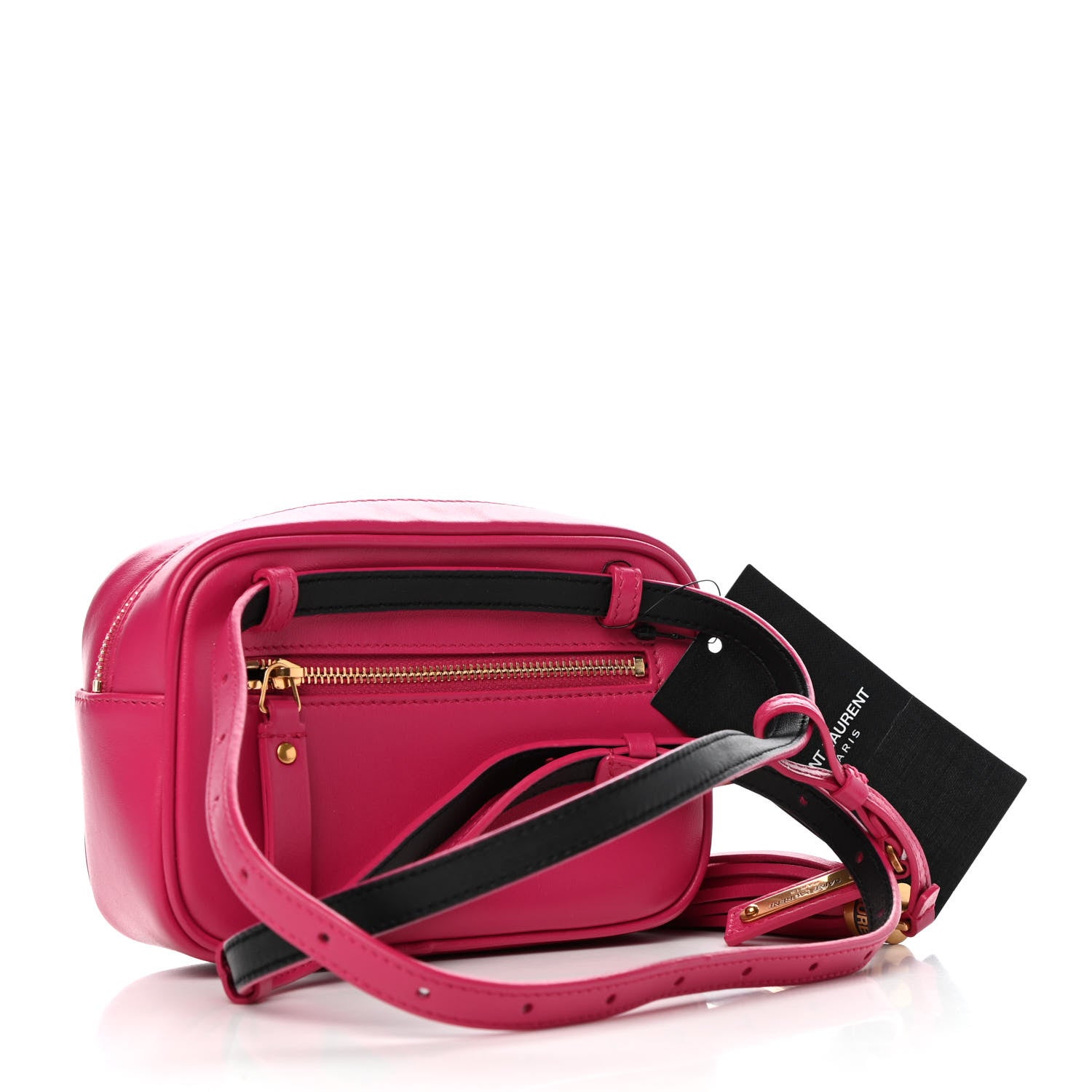 Saint Laurent Calfskin Matelasse Monogram Lou Belt Bag Bright Pink 3 of 9
