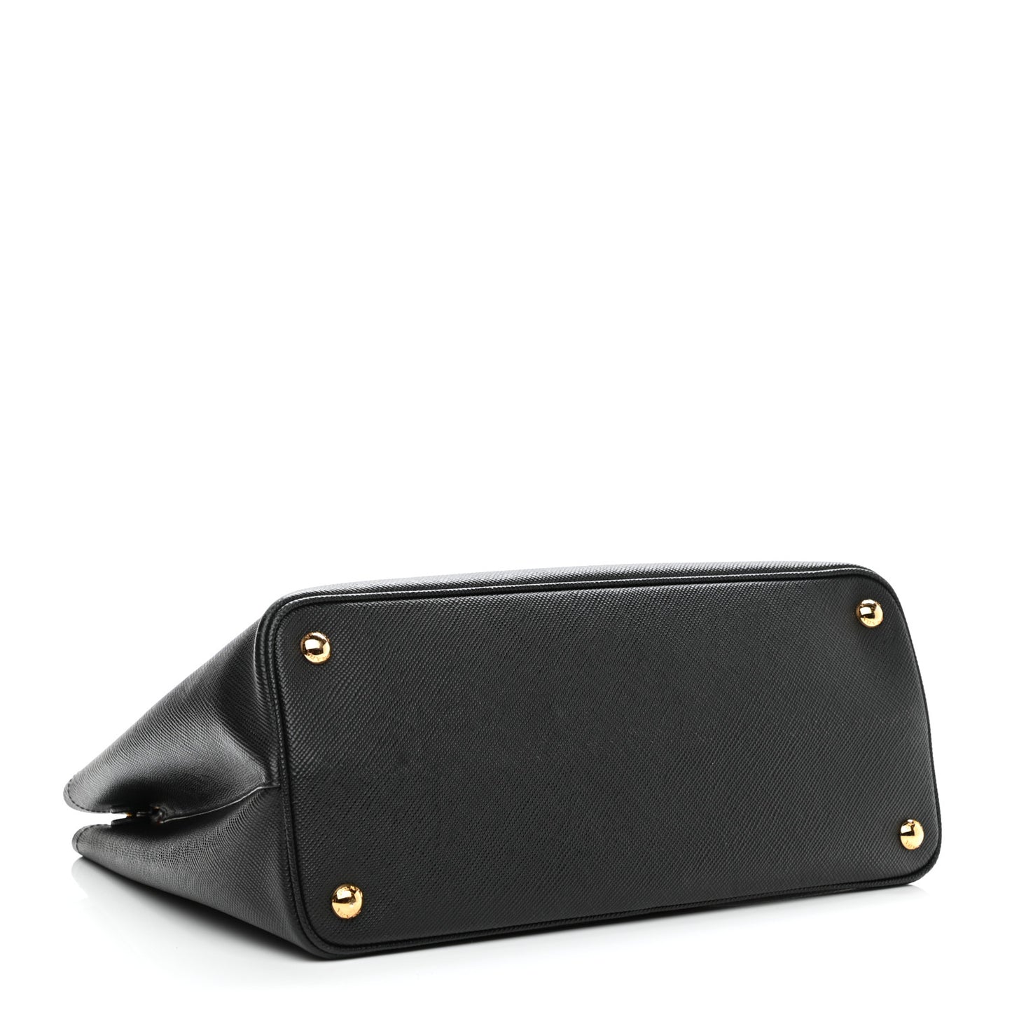 Saffiano Cuir Medium Double Bag Black Fuoco